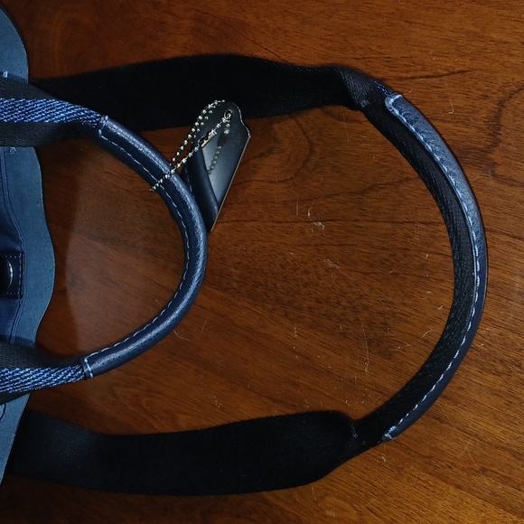 Coach Derby Dark Blue Leather Tote - Picture 5 of 16